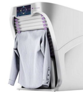 FoldiMate steaming and refreshing garments during a cycle